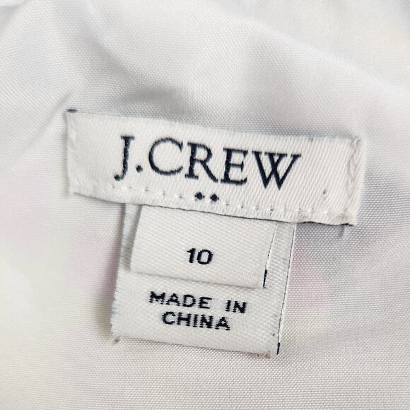 J. Crew Dress Womens Size 10 Colorful Ruffle Adjustable Straps Mini Dress - Picture 11 of 15